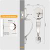 imageProbrico Double Sided Oil Rubbed Brown Front Door Handle SetExteriorInterior Keyless French Door HandlesEntry Handleset Passage Heavy Duty Door Lock Set with No Lock1PackSatin Nickel