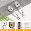 imageProbrico Double Sided Oil Rubbed Brown Front Door Handle SetExteriorInterior Keyless French Door HandlesEntry Handleset Passage Heavy Duty Door Lock Set with No Lock1PackSatin Nickel