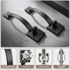 imageProbrico Double Sided Oil Rubbed Brown Front Door HandleExteriorInterior Keyless Square Front Door HandlesetEntry Handleset with No Lock1PackBlack