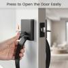 imageProbrico Double Sided Oil Rubbed Brown Front Door HandleExteriorInterior Keyless Square Front Door HandlesetEntry Handleset with No Lock1PackBlack