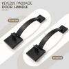 imageProbrico Double Sided Oil Rubbed Brown Front Door HandleExteriorInterior Keyless Square Front Door HandlesetEntry Handleset with No Lock1PackBlack