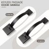 imageProbrico Double Sided Oil Rubbed Brown Front Door HandleExteriorInterior Keyless Square Front Door HandlesetEntry Handleset with No Lock1PackOil Rubbed Brown