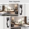 imageProbrico Double Sided Oil Rubbed Brown Front Door HandleExteriorInterior Keyless Square Front Door HandlesetEntry Handleset with No Lock1PackOil Rubbed Brown