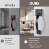 imageProbrico Double Sided Oil Rubbed Brown Front Door HandleExteriorInterior Keyless Square Front Door HandlesetEntry Handleset with No Lock1PackOil Rubbed Brown