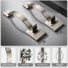 imageProbrico Double Sided Oil Rubbed Brown Front Door HandleExteriorInterior Keyless Square Front Door HandlesetEntry Handleset with No Lock1PackSatin Nickel