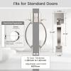 imageProbrico Double Sided Oil Rubbed Brown Front Door HandleExteriorInterior Keyless Square Front Door HandlesetEntry Handleset with No Lock1PackSatin Nickel