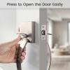imageProbrico Double Sided Oil Rubbed Brown Front Door HandleExteriorInterior Keyless Square Front Door HandlesetEntry Handleset with No Lock1PackSatin Nickel