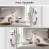 imageProbrico Double Sided Oil Rubbed Brown Front Door HandleExteriorInterior Keyless Square Front Door HandlesetEntry Handleset with No Lock1PackSatin Nickel