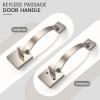 imageProbrico Double Sided Oil Rubbed Brown Front Door HandleExteriorInterior Keyless Square Front Door HandlesetEntry Handleset with No Lock1PackSatin Nickel