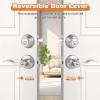 imageProbrico Entrance Door Lever Deadbolt Sets Oil Rubbed Bronze Entry Lever Deabolt Set Keyed Alike Drop Lever with Single Cylinder Deadbolts Combo Pack Exterior Gate Front Door Keyed Hardware 4 PackBrushed Nickel
