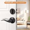imageProbrico Entrance Door Lever Deadbolt Sets Oil Rubbed Bronze Entry Lever Deabolt Set Keyed Alike Drop Lever with Single Cylinder Deadbolts Combo Pack Exterior Gate Front Door Keyed Hardware 4 PackOil Rubbed Bronze