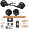 imageProbrico Entrance Door Lever Deadbolt Sets Oil Rubbed Bronze Entry Lever Deabolt Set Keyed Alike Drop Lever with Single Cylinder Deadbolts Combo Pack Exterior Gate Front Door Keyed Hardware 4 PackOil Rubbed Bronze