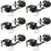 imageProbrico Entrance Door Lever Deadbolt Sets Oil Rubbed Bronze Entry Lever Deabolt Set Keyed Alike Drop Lever with Single Cylinder Deadbolts Combo Pack Exterior Gate Front Door Keyed Hardware 4 PackBlack