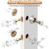 imageProbrico Entrance Door Lever Deadbolt Sets Oil Rubbed Bronze Entry Lever Deabolt Set Keyed Alike Drop Lever with Single Cylinder Deadbolts Combo Pack Exterior Gate Front Door Keyed Hardware 4 PackBrushed Nickel
