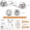 imageProbrico Entrance Door Lever Deadbolt Sets Oil Rubbed Bronze Entry Lever Deabolt Set Keyed Alike Drop Lever with Single Cylinder Deadbolts Combo Pack Exterior Gate Front Door Keyed Hardware 4 PackBrushed Nickel