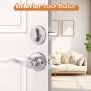 imageProbrico Entrance Door Lever Deadbolt Sets Oil Rubbed Bronze Entry Lever Deabolt Set Keyed Alike Drop Lever with Single Cylinder Deadbolts Combo Pack Exterior Gate Front Door Keyed Hardware 4 PackBrushed Nickel