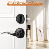imageProbrico Entrance Door Lever Deadbolt Sets Oil Rubbed Bronze Entry Lever Deabolt Set Keyed Alike Drop Lever with Single Cylinder Deadbolts Combo Pack Exterior Gate Front Door Keyed Hardware 4 PackBlack