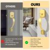 imageProbrico Exterior Door Lock Set Gold Front Door Lock Set Entry Door Locksets with Deadbolt Single Cylinder Front Door Handle and Deadbolt Set 1 SetGold