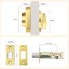 imageProbrico Exterior Door Lock Set Gold Front Door Lock Set Entry Door Locksets with Deadbolt Single Cylinder Front Door Handle and Deadbolt Set 1 SetGold