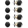 imageProbrico Keyed Alike Double Cylinder Deadbolt 2 Side Both Keyed Round Modern Contemporary Deadbolt Door Lock for Interior and Exterior Satin Nickel 2 PackBlack