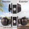 imageProbrico Oil Rubbed Bronze Door Knobs with Single Cylinder Deadbolts Exterior keyed Alike Handleset Combo Pack Lockset for Front Door and Outside Gate Set of 3