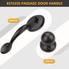 imageProbrico Oil Rubbed Brown Front Door Handle SetAntique Exterior Door Handle with Interior Door KnobEntry Handleset with No Lock1PackOil Rubbed Brown