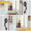 imageProbrico Oil Rubbed Brown Front Door Handle SetAntique Exterior Door Handle with Interior Door KnobEntry Handleset with No Lock1PackOil Rubbed Brown