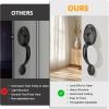 imageProbrico Oil Rubbed Brown Front Door Handle SetAntique Exterior Door Handle with Interior Door KnobEntry Handleset with No Lock1PackOil Rubbed Brown