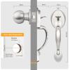 imageProbrico Oil Rubbed Brown Front Door Handle SetAntique Exterior Door Handle with Interior Door KnobEntry Handleset with No Lock1PackSatin Nickel