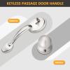 imageProbrico Oil Rubbed Brown Front Door Handle SetAntique Exterior Door Handle with Interior Door KnobEntry Handleset with No Lock1PackSatin Nickel