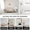 imageProbrico Oil Rubbed Brown Round Front Door HandlesetEntry Door Handle Set with Door KnobExteriorInterior Passage Door Handle Reversible for Right and Left Handed1PackSatin Nickel