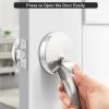 imageProbrico Oil Rubbed Brown Round Front Door HandlesetEntry Door Handle Set with Door KnobExteriorInterior Passage Door Handle Reversible for Right and Left Handed1PackSatin Nickel