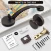 imageProbrico Oil Rubbed Brown Round Front Door HandlesetEntry Door Handle Set with Door KnobExteriorInterior Passage Door Handle Reversible for Right and Left Handed1PackOil Rubbed Brown