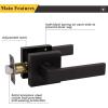 imageProbrico Passage Door Levers with Single Cylinder Deadbolts Combo PackKeyed Alike Modern Square Lock Set Handleset Heavy Duty Exterior Door Handle and Deadbolts Set Oil Rubbed Bronze 1 Pack