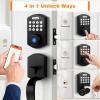imageProbrico Smart Keyless Entry Door Lock DeadboltFront Door Handleset with Fingerprint Deadbolt Electronic Digital Keypad Deadbolt Lock with HandleAppAutoLockingBlack