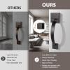 imageProbrico Square Oil Rubbed Brown Front Door HandleEntry Door Handleset with Square KnobExteriorInterior Passage Door Handle with No Lock1PackOil Rubbed Brown
