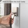 imageProbrico Square Oil Rubbed Brown Front Door HandleEntry Door Handleset with Square KnobExteriorInterior Passage Door Handle with No Lock1PackSatin Nickel