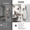 imageProbrico Square Oil Rubbed Brown Front Door HandleEntry Door Handleset with Square KnobExteriorInterior Passage Door Handle with No Lock1PackSatin Nickel