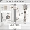 imageProbrico Square Oil Rubbed Brown Front Door HandleEntry Door Handleset with Square KnobExteriorInterior Passage Door Handle with No Lock1PackSatin Nickel