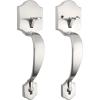 imageProbrico Double Sided Oil Rubbed Brown Front Door Handle SetExteriorInterior Keyless French Door HandlesEntry Handleset Passage Heavy Duty Door Lock Set with No Lock1PackSatin Nickel