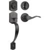 imageProbrico Exterior Door Lock Set Gold Front Door Lock Set Entry Door Locksets with Deadbolt Single Cylinder Front Door Handle and Deadbolt Set 1 SetOil Rubbed Bronze