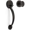 imageProbrico Oil Rubbed Brown Round Front Door HandlesetEntry Door Handle Set with Door KnobExteriorInterior Passage Door Handle Reversible for Right and Left Handed1PackOil Rubbed Brown