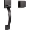 imageProbrico Square Oil Rubbed Brown Front Door HandleEntry Door Handleset with Square KnobExteriorInterior Passage Door Handle with No Lock1PackOil Rubbed Brown