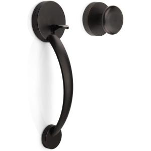 imageProbrico Oil Rubbed Brown Round Front Door HandlesetEntry Door Handle Set with Door KnobExteriorInterior Passage Door Handle Reversible for Right and Left Handed1PackOil Rubbed Brown