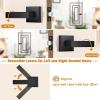 imageProbrico 10 Pack Gold Door Handles Passage Door Levers Heavy Duty Closet and Hall Door Locks Interior Keyless Locksets Reversible Flat Levers with Square RosetteBlack
