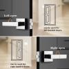 imageProbrico 10 Pack Gold Door Handles Passage Door Levers Heavy Duty Closet and Hall Door Locks Interior Keyless Locksets Reversible Flat Levers with Square RosettePolished Chrome