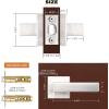 imageProbrico 10 Pack Gold Door Handles Passage Door Levers Heavy Duty Closet and Hall Door Locks Interior Keyless Locksets Reversible Flat Levers with Square RosetteBrushed Nickel