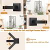 imageProbrico 10 Pack Gold Door Handles Passage Door Levers Heavy Duty Closet and Hall Door Locks Interior Keyless Locksets Reversible Flat Levers with Square RosetteBlack