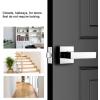imageProbrico 10 Pack Gold Door Handles Passage Door Levers Heavy Duty Closet and Hall Door Locks Interior Keyless Locksets Reversible Flat Levers with Square RosettePolished Chrome