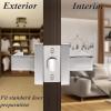 imageProbrico 10 Pack Gold Door Handles Passage Door Levers Heavy Duty Closet and Hall Door Locks Interior Keyless Locksets Reversible Flat Levers with Square RosetteBrushed Nickel